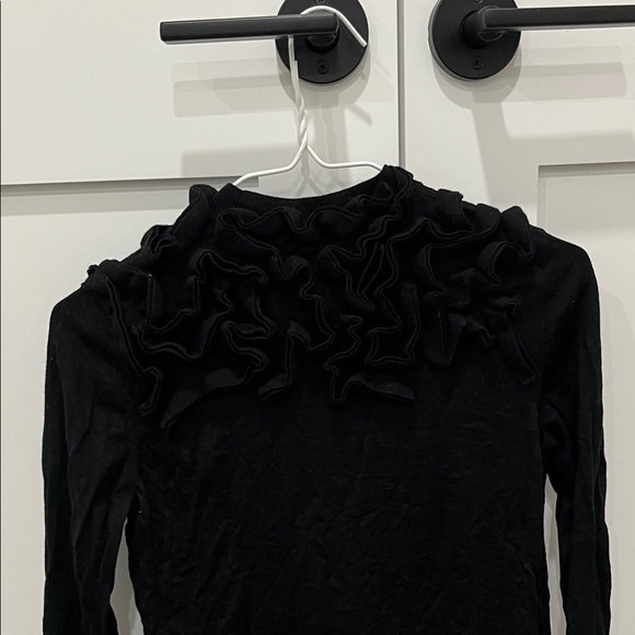 COS Chic Black Ruffled Wool Sweater - Picture 5 of 7
